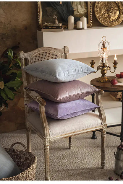 Kussenhoes Velvet 45x45 Beige Fluweel Sierkussen Woonkamer Slaapkamer Decoratief Zacht Met Rits