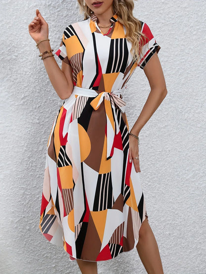 Vrouwelijke Jurk met Vleermuismouwen Zomer Collectie