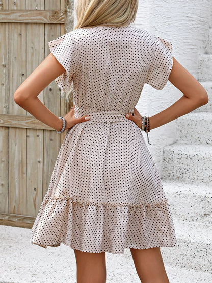 Jurk met Polka Dots Korte Zomerjurk Vrouw