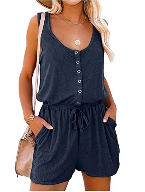 Mouwloze Jumpsuit Zomerjurk Dames Model