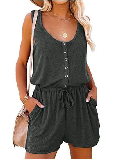 Mouwloze Jumpsuit Zomerjurk Dames Model