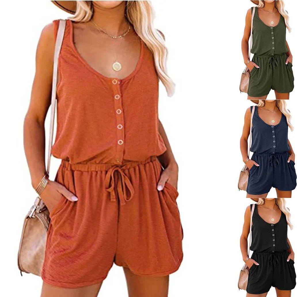 Mouwloze Jumpsuit Zomerjurk Dames Model