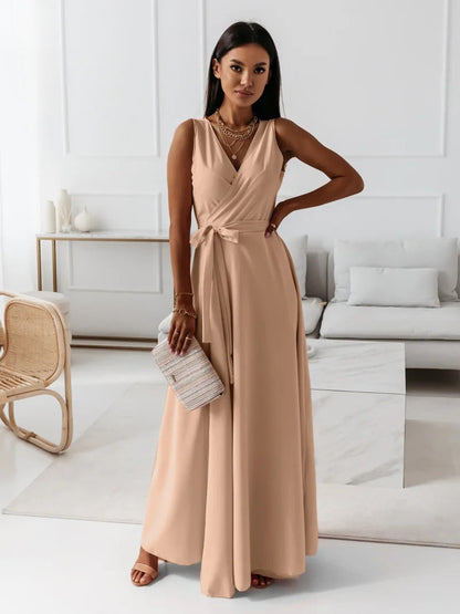 Evelyn Dames Maxi-jurk | Mouwloos, V-hals, Elegante Stijl 11