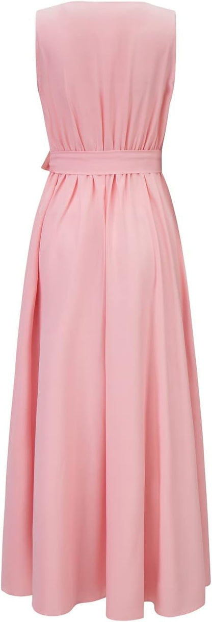 Evelyn Dames Maxi-jurk | Mouwloos, V-hals, Elegante Stijl 2