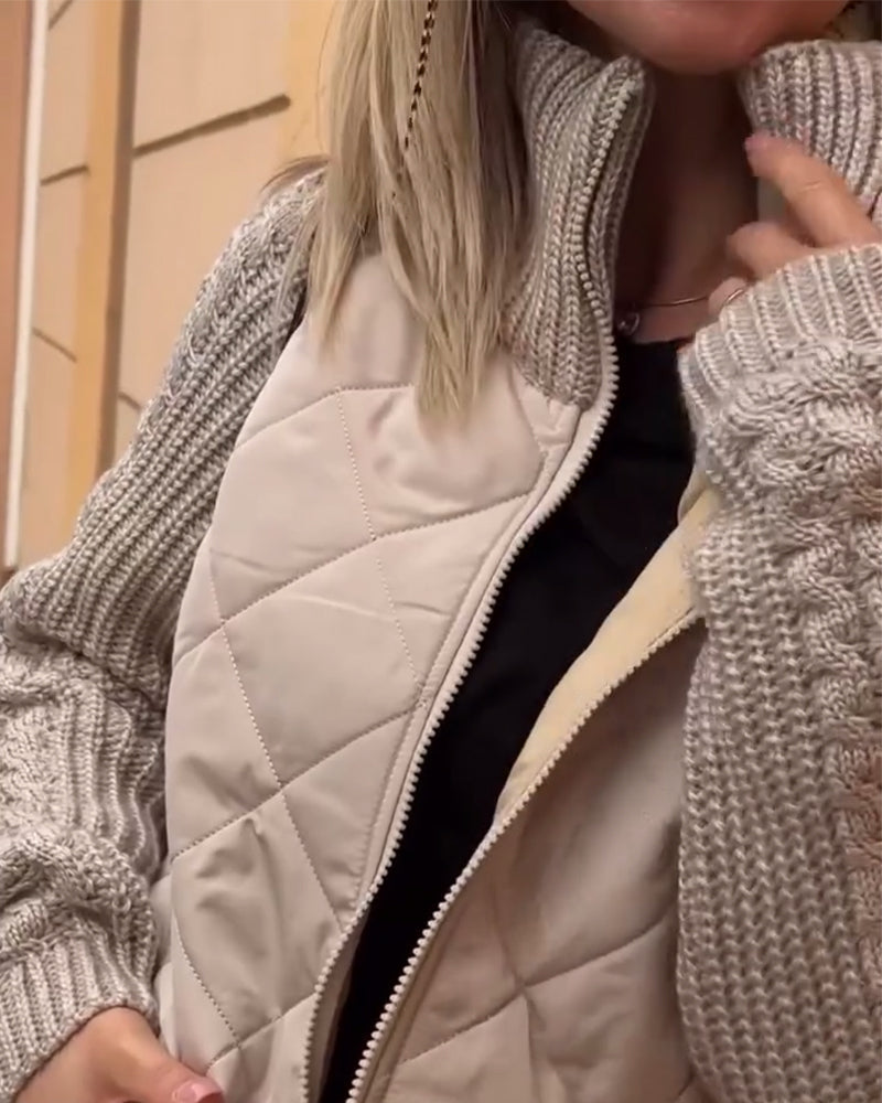 Evelyn Damesjas Winter | 100% Polyester, Hoge Kraag, Lange Dames Jas 4