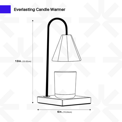 Luxe Kaarsverwarmer Lamp Met Tijdloze Marmeren Afwerking En Vlamloze Warmte