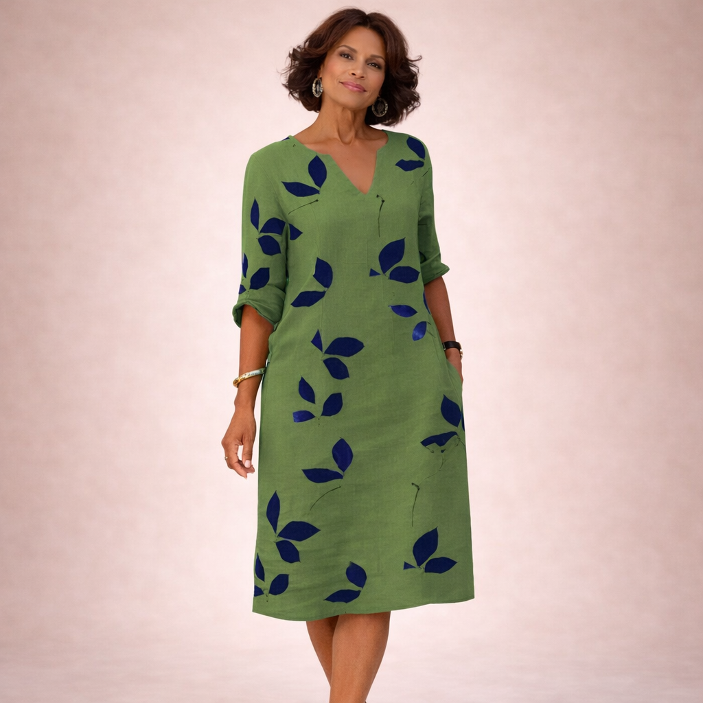 Evi | Flatterend V-hals Design Zomerjurk Dames 1
