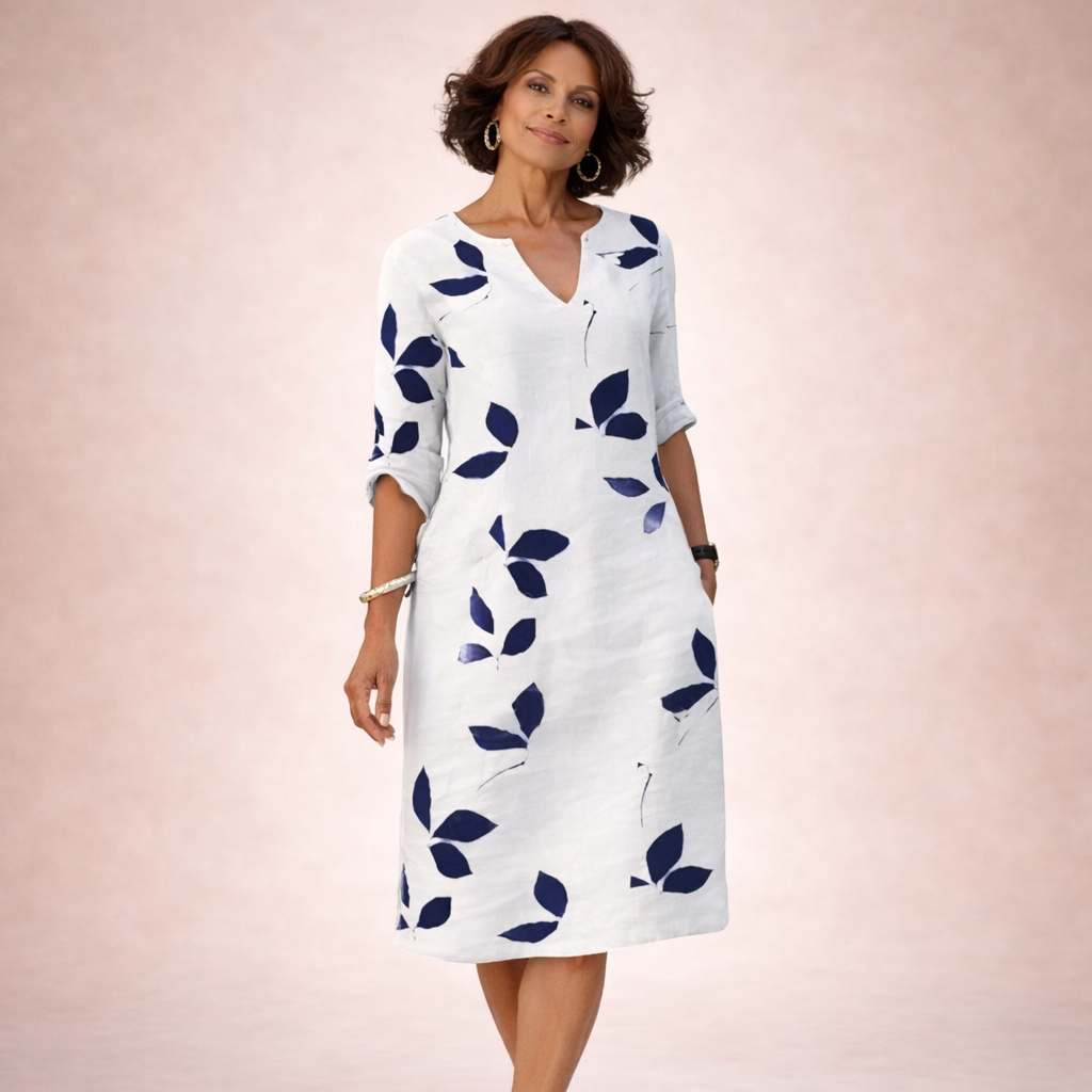 Evi | Flatterend V-hals Design Zomerjurk Dames 2
