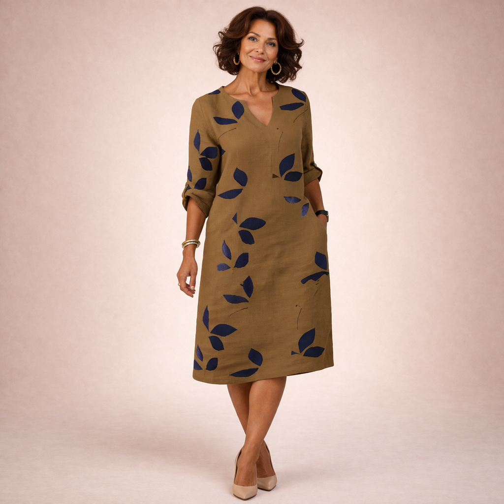 Evi | Flatterend V-hals Design Zomerjurk Dames 3