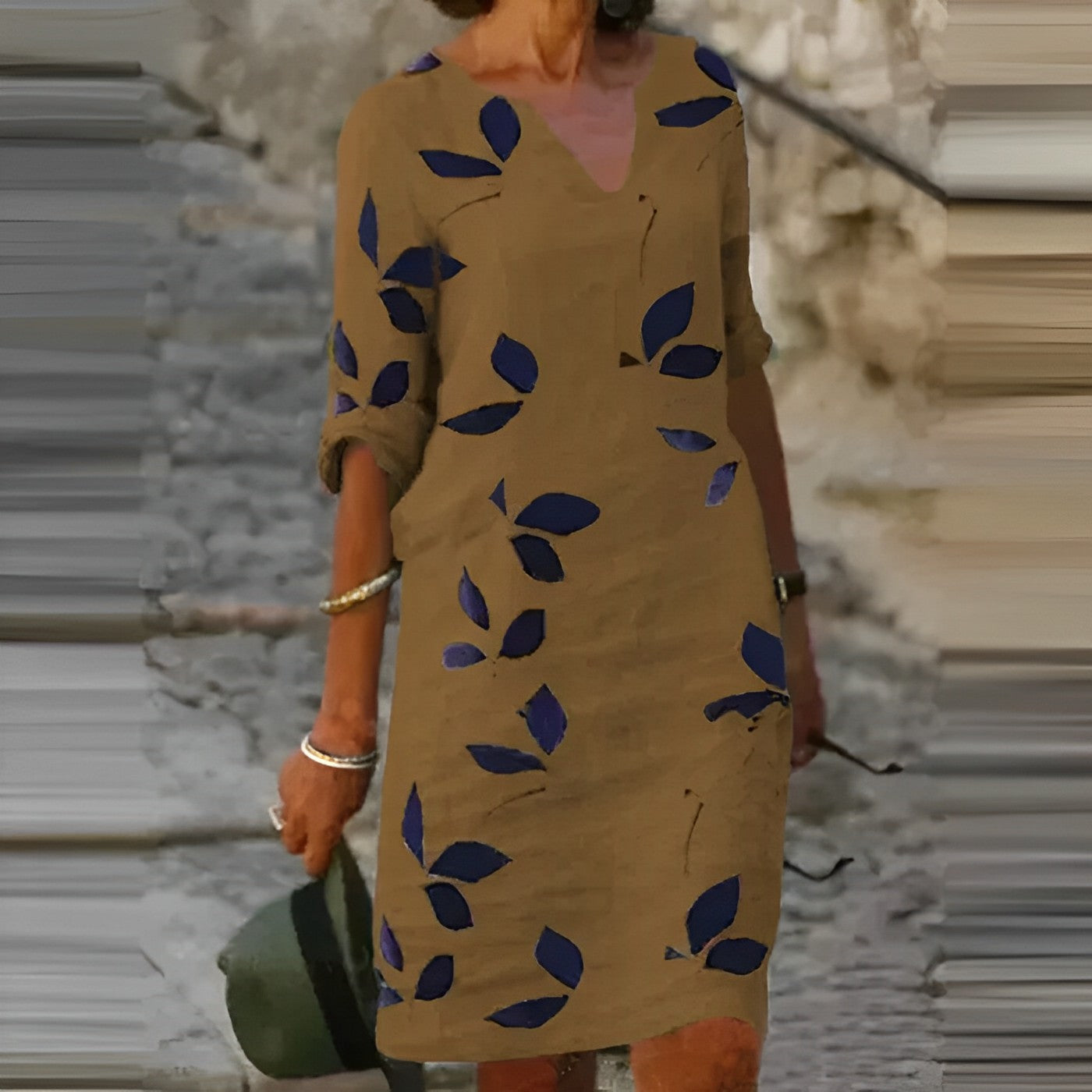 Evi | Flatterend V-hals Design Zomerjurk Dames 6