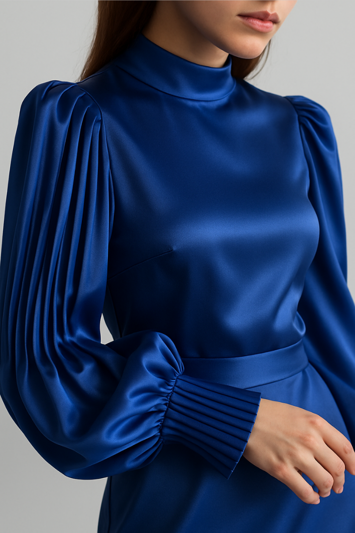 Maxi Jurk Geplisseerd Elegante Vrouwelijke Zomerjurk