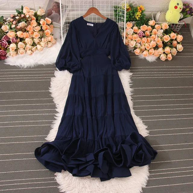 Vrouwelijke Zomerjurk Elegante Snit Luxe Stof
