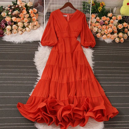 Vrouwelijke Zomerjurk Elegante Snit Luxe Stof