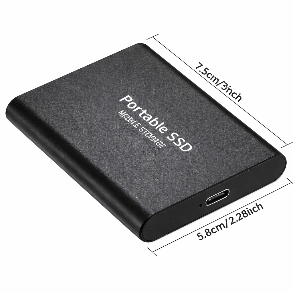 Draagbare SSD 512GB USB-C Externe Datopslag met Snelle Overdracht