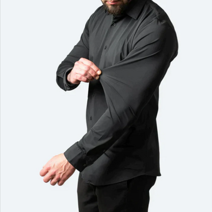 Heren Overhemd Elastisch Stretch Comfortabele Pasvorm
