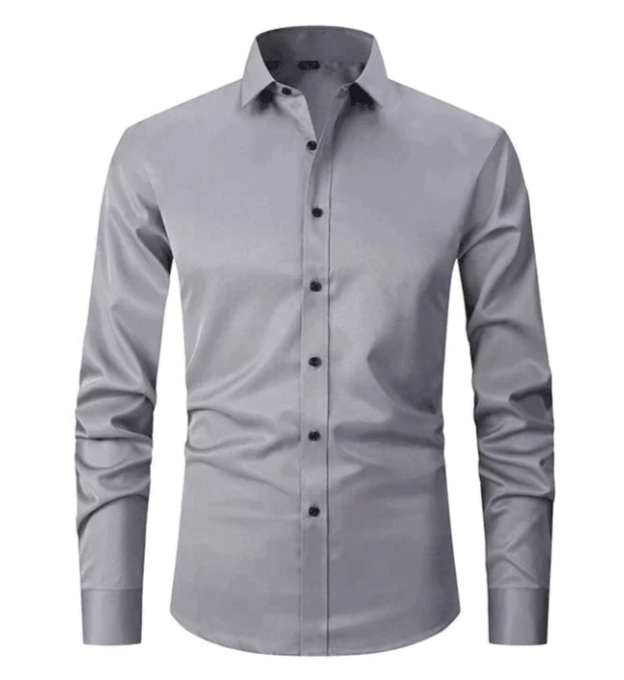 Heren Overhemd Elastisch Stretch Comfortabele Pasvorm