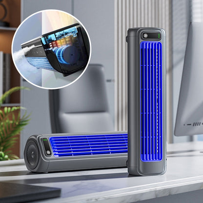Draagbare Ventilator met Wandmontage & Oplaadbare Batterij – Mobiele Koeling voor Thuis & Kantoor