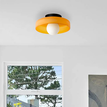 Mulon Plafondlamp en Wandlamp Glas G9 Amber Woonkamer Slaapkamer Design Verlichting Modern Rond