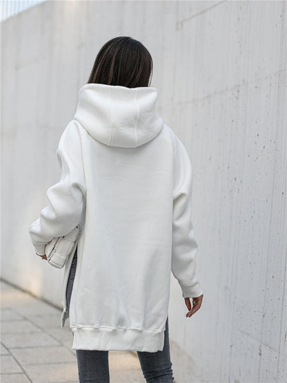 Vrouwelijke Oversized Jurk met Capuchon Losse Vrouwelijke Pasvorm