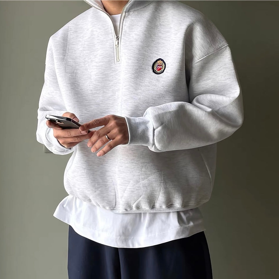 Heren Sweater Sportief Half-Zip Comfortabel Dagelijks