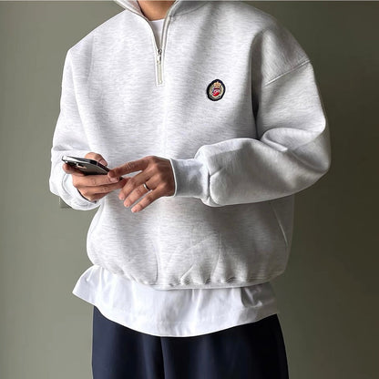 Heren Sweater Sportief Half-Zip Comfortabel Dagelijks