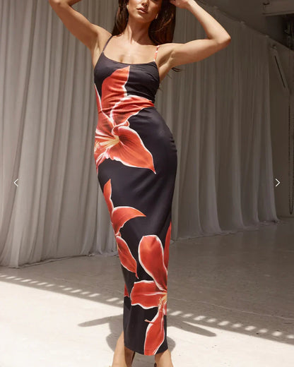Midi Jurk Bloemenprint Elegant en Comfortabel