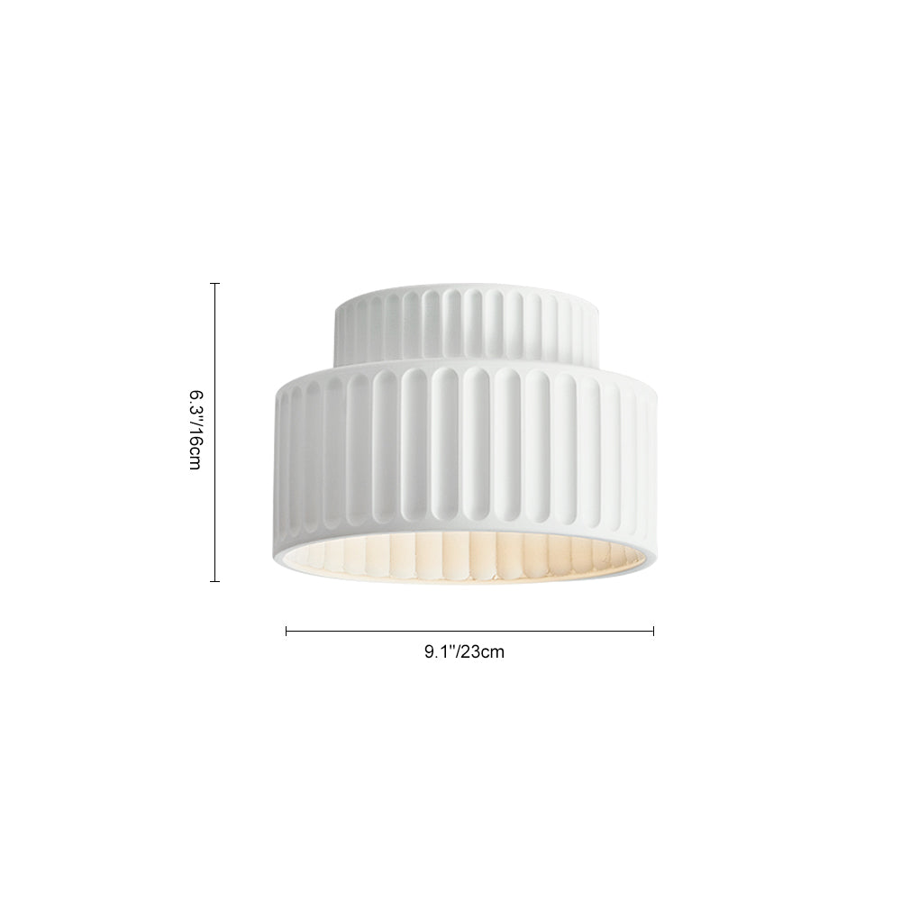 Plafondlamp Wabi-Sabi Resin Nordic Flush Mount Beige Groen Wit Dimbaar Woonkamer