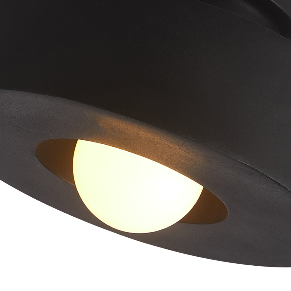 Plafondlamp Wabi-Sabi Cilinder Resin Nordic Dimbaar Zwart Groen Rood 30cm Woonkamer