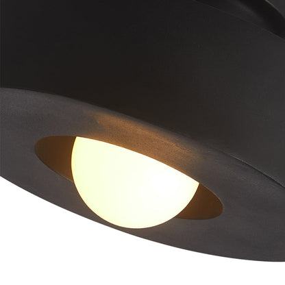 Plafondlamp Wabi-Sabi Cilinder Resin Nordic Dimbaar Zwart Groen Rood 30cm Woonkamer