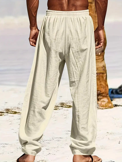 Lichte Zomerbroek Heren Linnen Casual Maes
