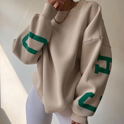 Casual Trui met Leuke Letterdruk