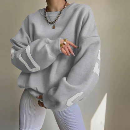 Casual Trui met Leuke Letterdruk