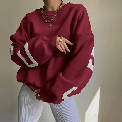 Casual Trui met Leuke Letterdruk