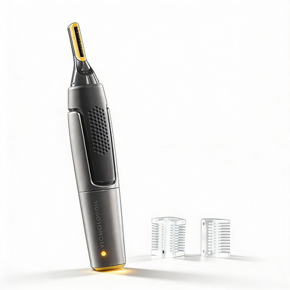 Precision Haartrimmer voor Neus Oren Wenkbrauwen | Met LED-Verlichting | Titanium RVS Mesjes | Ultra-Vlakke Kop | Ergonomisch Design