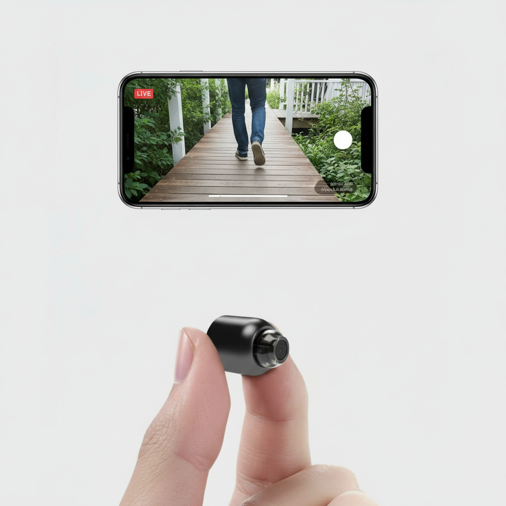 Compacte wifi beveiligingscamera met nachtzicht en 1080p full hd voor binnenshuis
