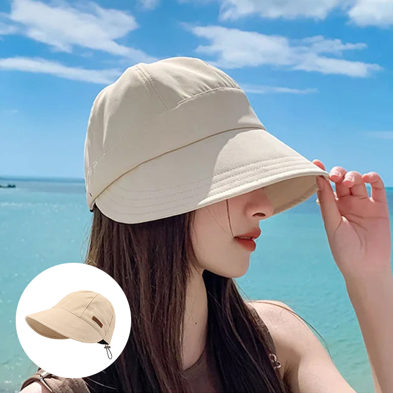 Opvouwbare Zonnehoed met UV-Bescherming voor Dames – Ademend & Verstelbaar – Beige, Zwart, Khaki