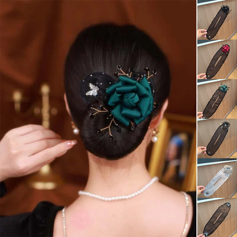 Haarknot Styling Set 7-delig in Satijn met Flexibele Draadkern voor Elegante Kapsels Zonder Hitte
