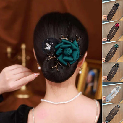 Haarknot Styling Set 7-delig in Satijn met Flexibele Draadkern voor Elegante Kapsels Zonder Hitte