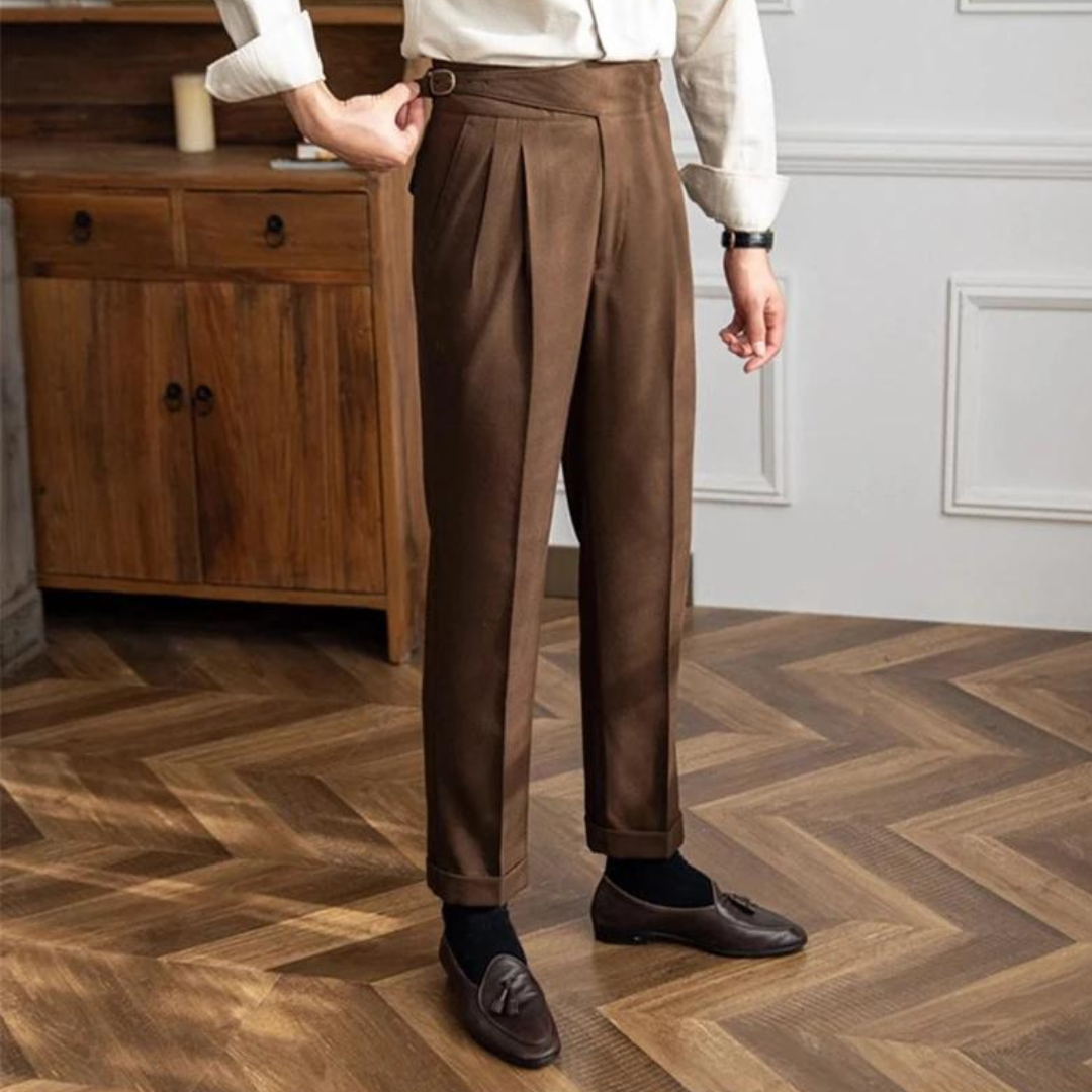 Heren Broek Plooi Model Vintage Look