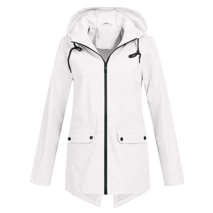 Dames Regenjas Waterdicht met Capuchon en Modern Design