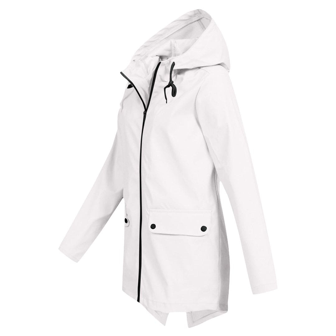 Dames Regenjas Waterdicht met Capuchon en Modern Design