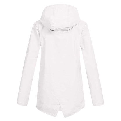 Dames Regenjas Waterdicht met Capuchon Modern Design