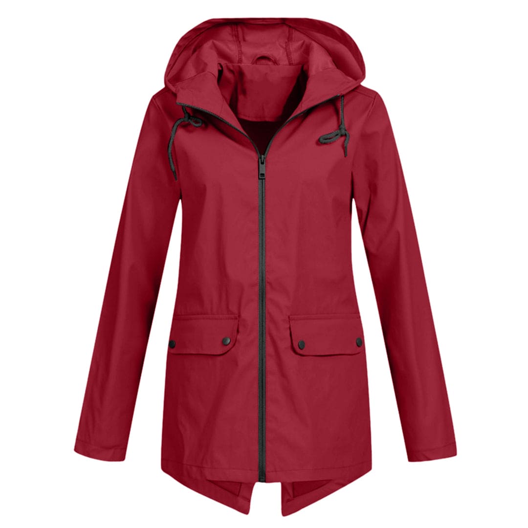 Dames Regenjas Waterdicht met Capuchon en Modern Design