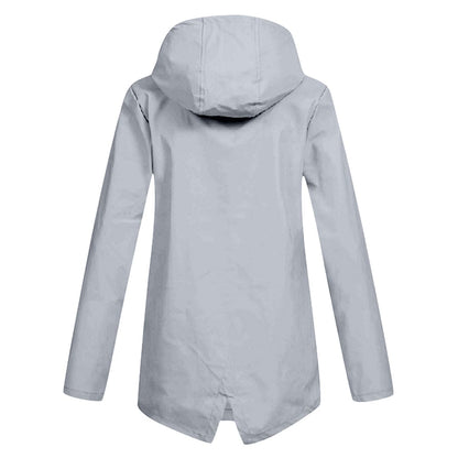 Dames Regenjas Waterdicht met Capuchon Modern Design