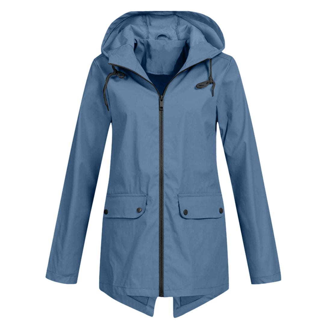Dames Regenjas Waterdicht met Capuchon en Modern Design