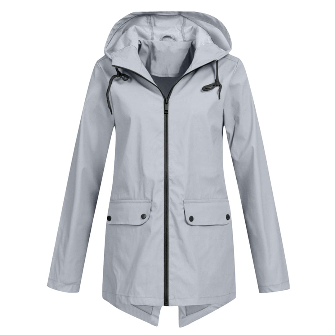 Dames Regenjas Waterdicht met Capuchon en Modern Design