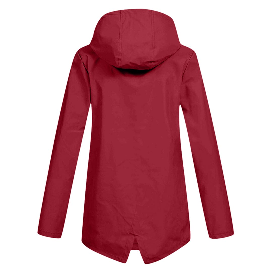 Dames Regenjas Waterdicht met Capuchon en Modern Design