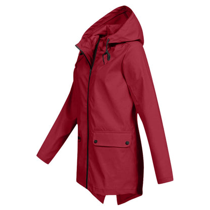 Dames Regenjas Waterdicht met Capuchon en Modern Design - StudioMarella