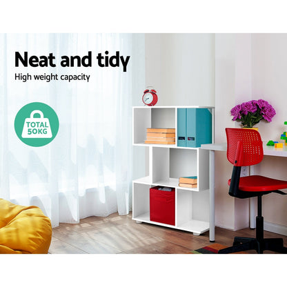Design Boekenkast met Zigzag Planken 3-Laags – Moderne Display Kast 60 cm