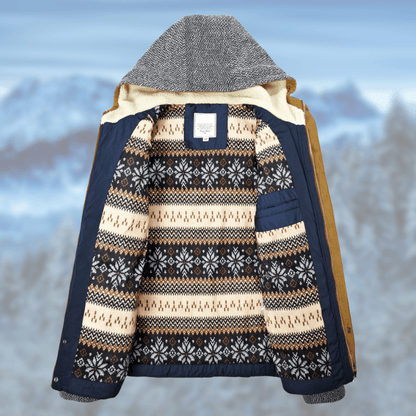Dames Winterjas Warm Gebreide Mouwen